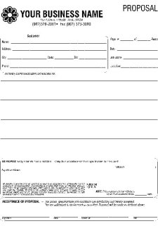 Proposal Full size form Sample